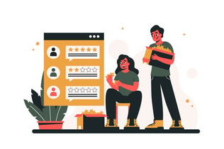 Customer review illustration